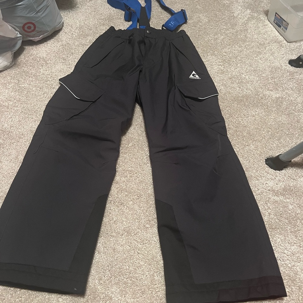 Gerry Black Kids snow Pants with Blue Straps